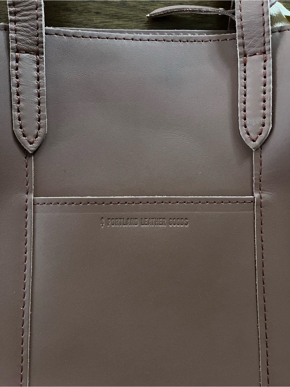 Portland Leather Tan Structured Tote with Shoulder Strap - Picture 7 of 7